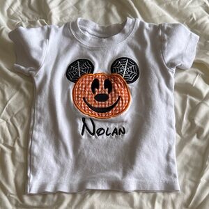 White Halloween Mickey Kids T-Shirt